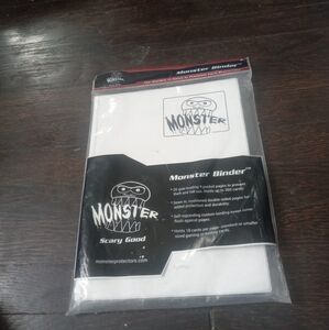 Monster 9 Pocket Trading Card Binder - Matte White Album, Anti-Theft & Anti-D...